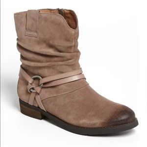 Corso Como Taupe Suede Western Harness Boot